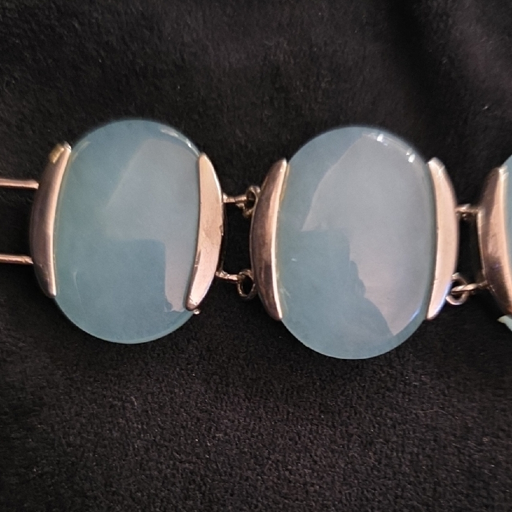 Blue Stone Silver Bracelet - Picture 2 of 4